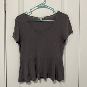 Cotton on Gray Peplum Top